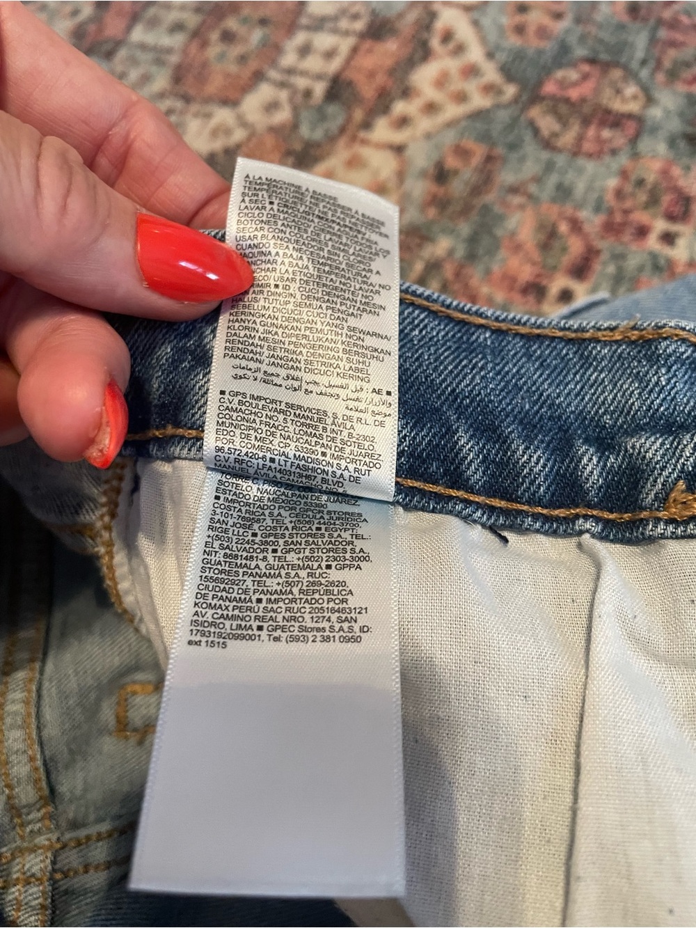 Old Navy Women's Light Blue Distressed Sky-Hi Straight Cut Botton-Fly Jeans - Picture 8 of 11